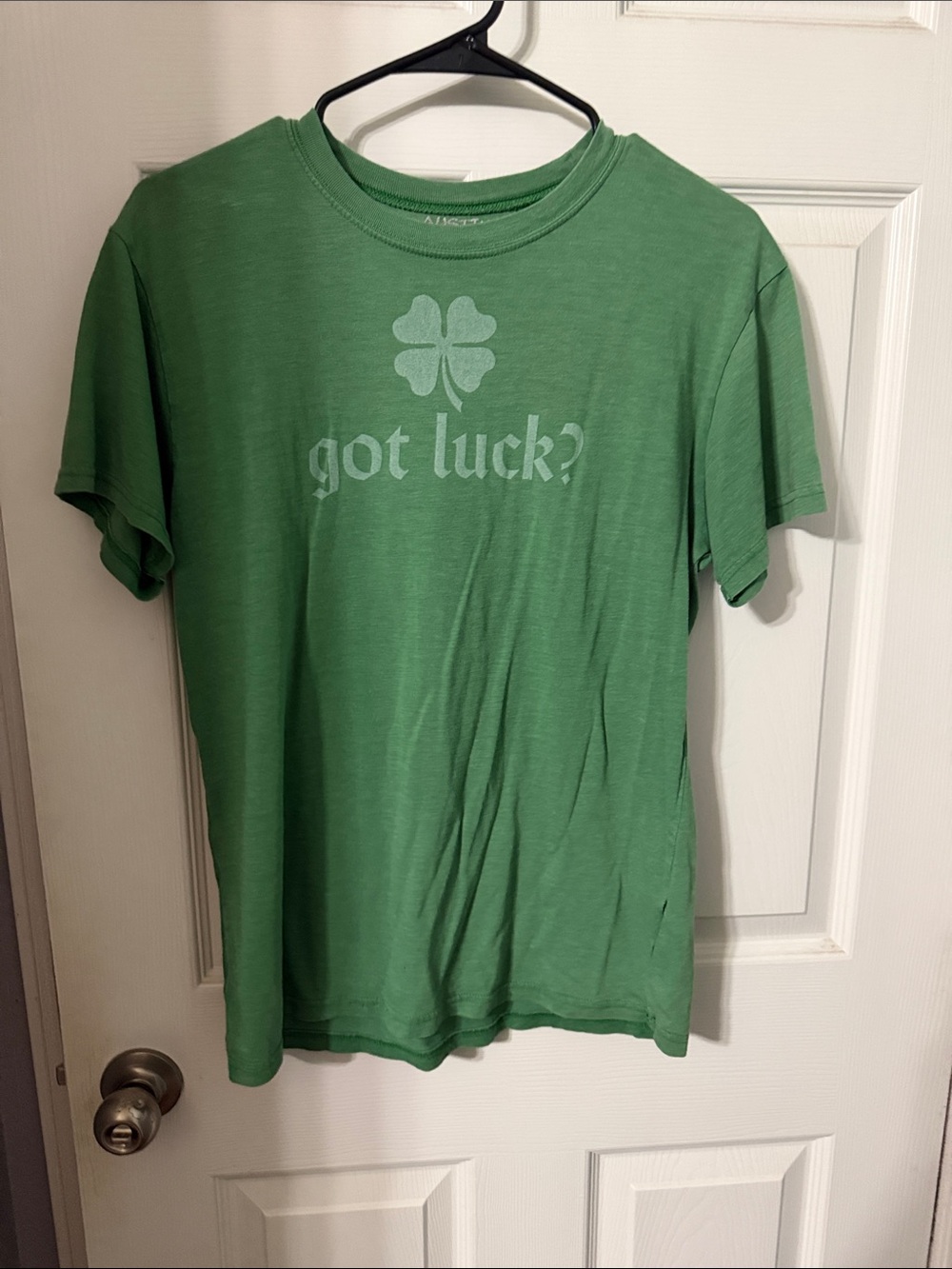 Austin Clothing Co. Green "got luck?" Shamrock Graphic Tee